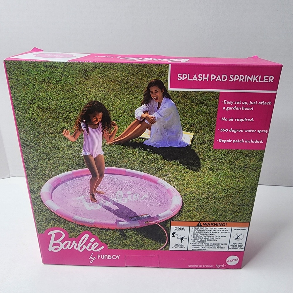 Barbie + Float Life by Funboy Splash Pad, 64" Diameter, Children Ages 6+